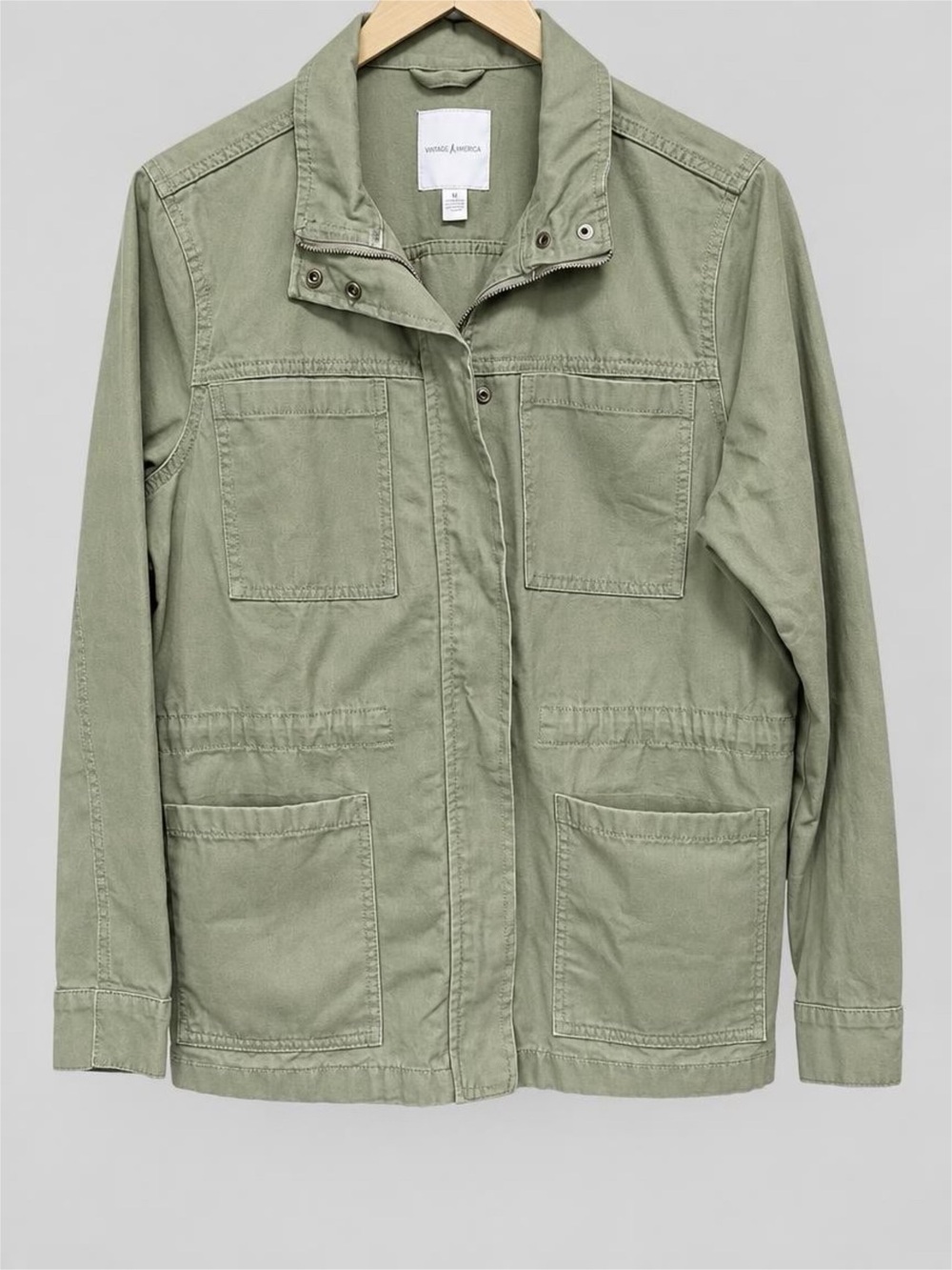 Vintage America Olive Utility Field Jacket - Women's